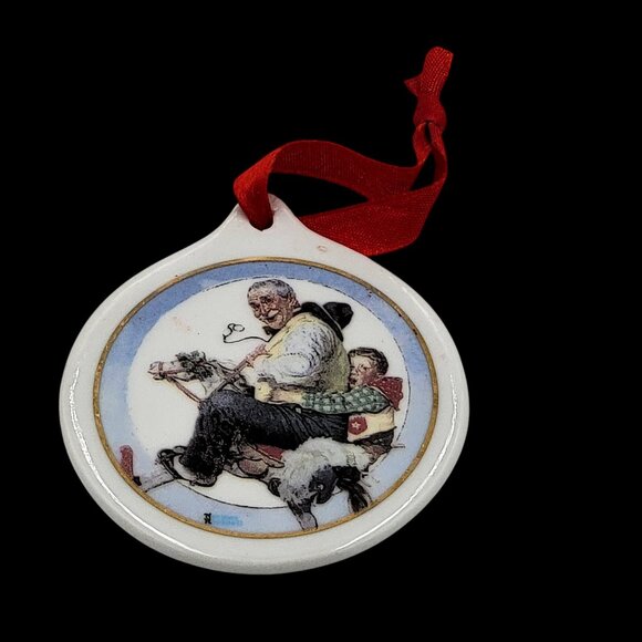 Norman Rockwell "Gramps At The Reins" 1997 Collectible Holiday Ornament JCPenney - Picture 1 of 4